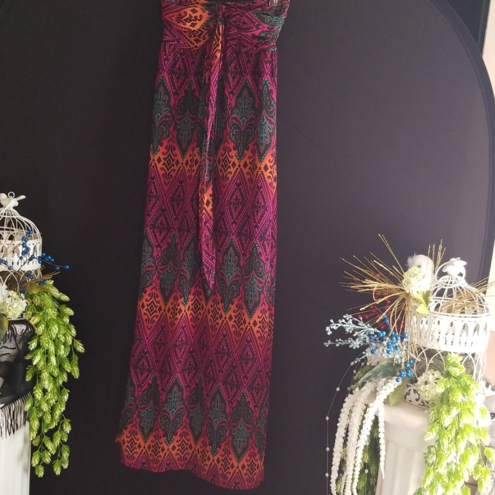 Boho strapless dress